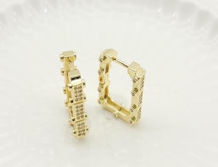 Arete Huggie Baño de Rodio