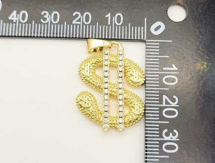 Dije Signo de Dólar Pavé