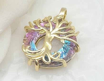 Dije Redondo Cristal Árbol de la Vida
