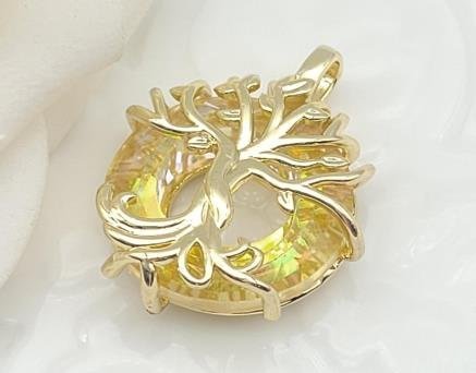 Dije Redondo Cristal Árbol de la Vida