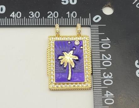 Dije Rectangular Palmera Nocturna