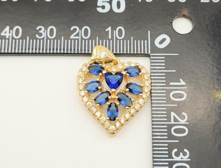 Dije Corazón con Piedras Diseño 4