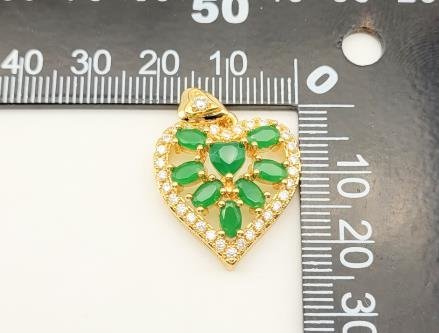 Dije Corazón con Piedras Diseño 6