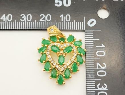 Dije Corazón con Piedras Diseño 7