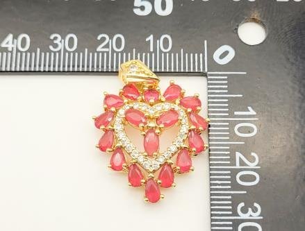 Dije Corazón con Piedras Diseño 10