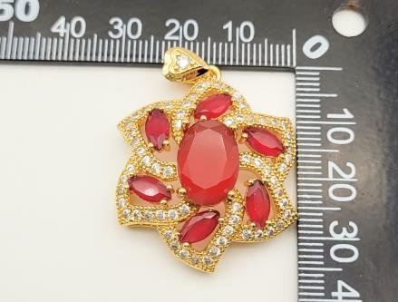 Dije Flor Estrella con Piedra Central Diseño 2