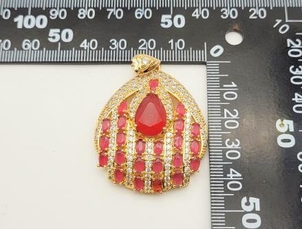 Dije Corona con Piedras Diseño 6