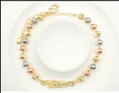 Pulsera Latón Oro 18K - Medida:18+5 CM PBR1006592