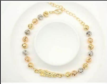 Pulsera Latón Oro 18K - Medida:18+5 CM PBR1006594