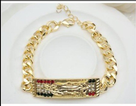Pulsera Latón Oro 18K - Medida:17+4cm PBR1006747