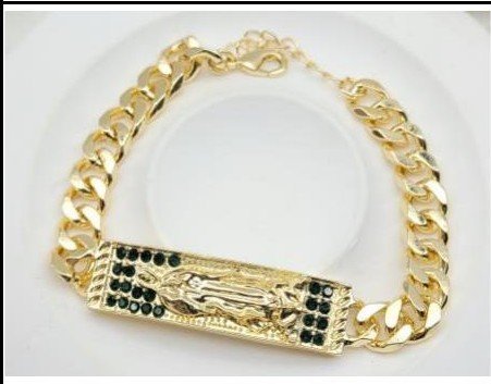 Pulsera Latón Oro 18K - Medida:17+4cm PBR1006748