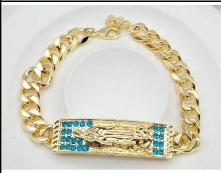 Pulsera Latón Oro 18K - Medida:17+4cm PBR1006749