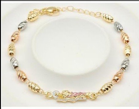 Pulsera Latón Oro 18K - Medida:16+5CM PBR1106706