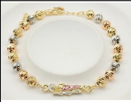Pulsera Latón Oro 18K - Medida:16+5CM PBR1106708