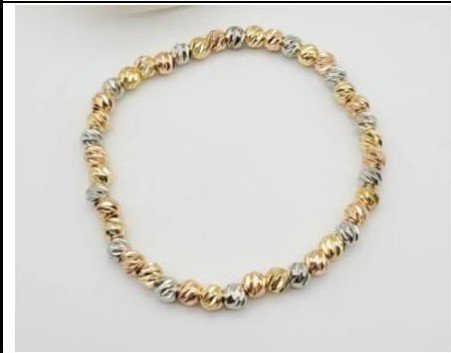 Pulsera Latón 3 Colores - Cuenta:4MM PBR1506472