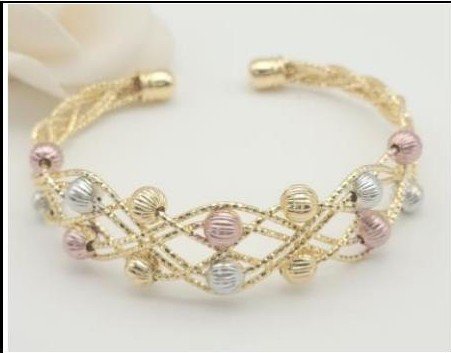 Pulsera Latón 3 Colores - Diámetro:7 cm PBR2006575