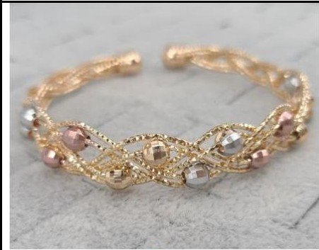 Pulsera Latón 3 Colores - Diámetro:7 cm PBR200928463